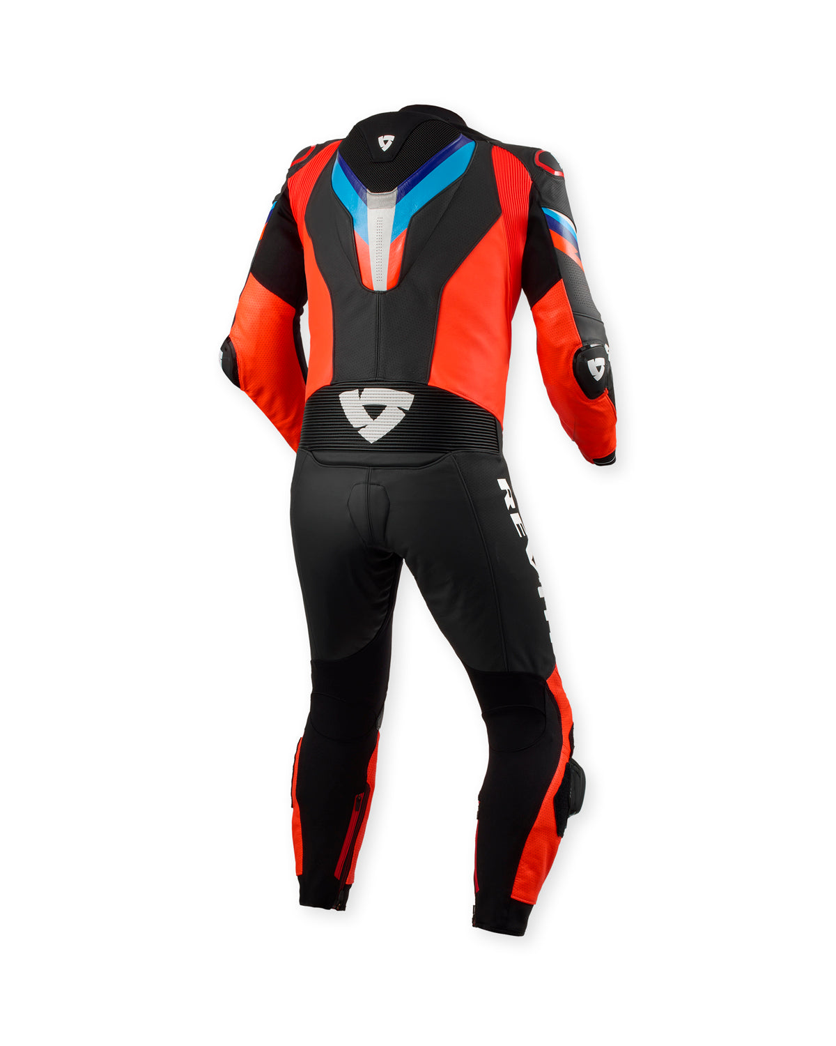 Revit Quantum 3 One Piece Leather Suit Neon Red / Black FREE UK Delivery, FREE 365 Day Returns - Moto Central