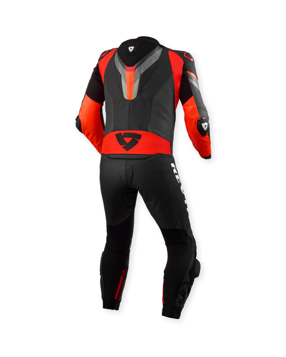 Revit Quantum 3 One Piece Leather Suit Anthracite / Neon Red FREE UK Delivery, FREE 365 Day Returns - Moto Central