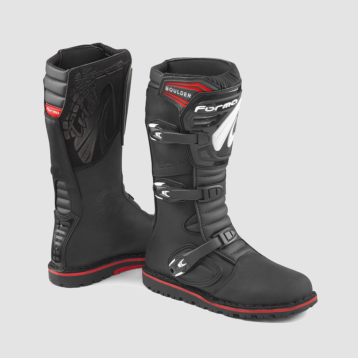 Forma Boulder Off-Road Boots Black - FREE UK Shipping, FREE 365 Day Returns | Moto Central