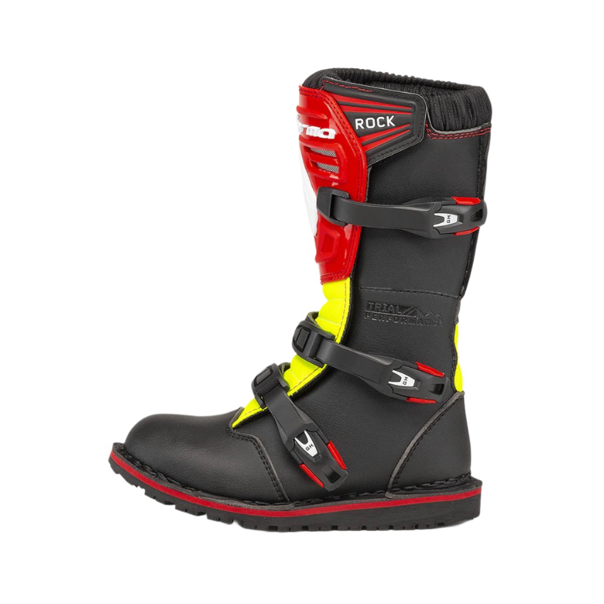 Forma Rock Kids Off-Road Boots Black / Red / Fluo Yellow