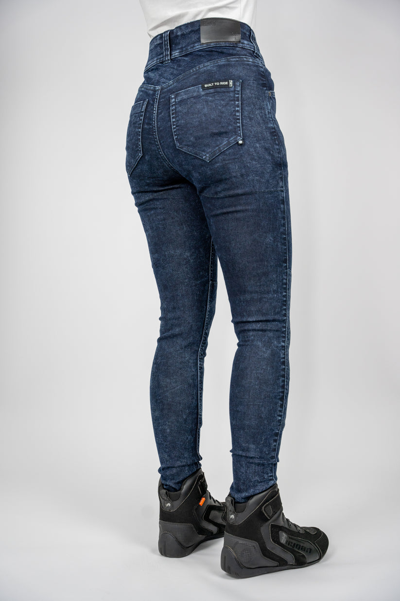 Bull-it Fury Ladies Skinny Fit Denim Jeans Blue - FREE UK Shipping, FREE 365 Day Returns | Moto Central