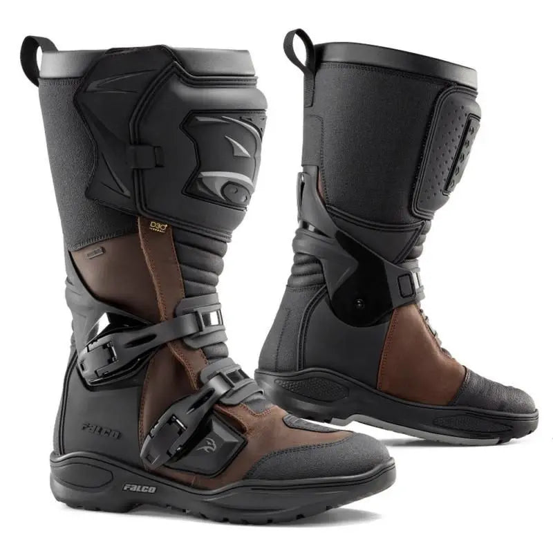 Falco Avantour 3 Leather Boots Brown  - FREE UK Shipping, FREE 365 Day Returns | Moto Central