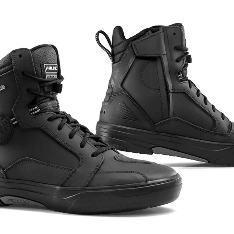 Falco Chaser 2 Leather Boots Black  - FREE UK Shipping, FREE 365 Day Returns | Moto Central