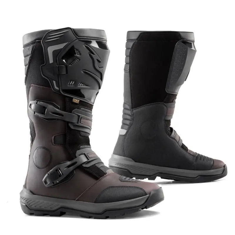 Falco Durant 2 Leather Boots Brown  - FREE UK Shipping, FREE 365 Day Returns | Moto Central