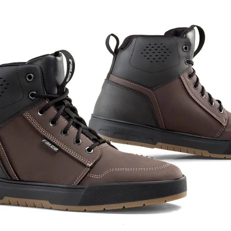 Falco Patrol 2 Leather Boots Brown  - FREE UK Shipping, FREE 365 Day Returns | Moto Central