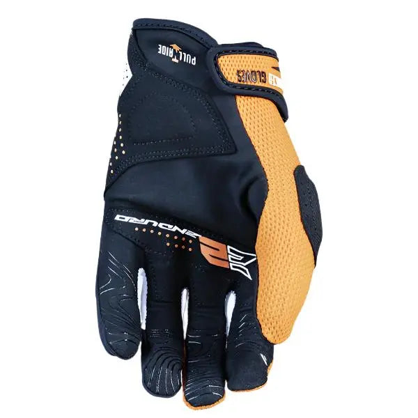 Five E2 Textile Gloves Orange - FREE UK Shipping, FREE 365 Day Returns | Moto Central