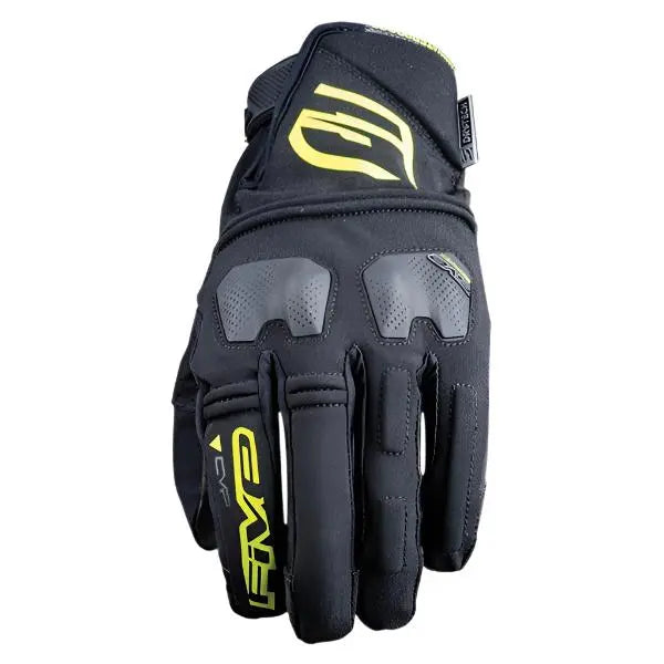 Five EWP Textile Gloves Black / Yellow - FREE UK Shipping, FREE 365 Day Returns | Moto Central