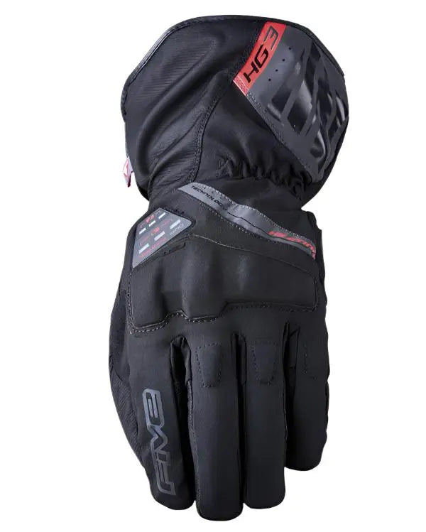 Five HG3 Evo Waterproof Heated Textile Gloves Black - FREE UK Shipping, FREE 365 Day Returns | Moto Central