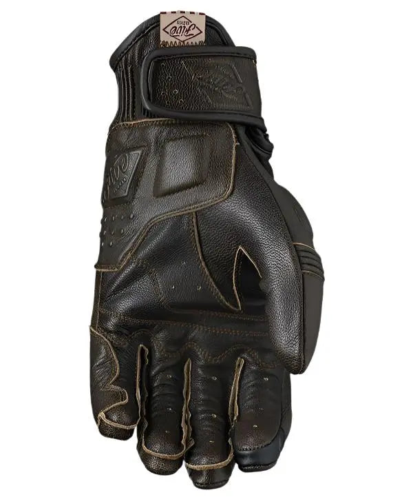 Five Kansas Leather Gloves Brown - FREE UK Shipping, FREE 365 Day Returns | Moto Central