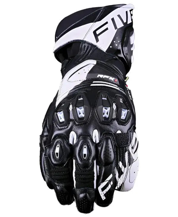 Five RFX1 Evo Leather Gloves Black / White - FREE UK Shipping, FREE 365 Day Returns | Moto Central