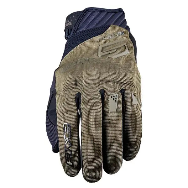 Five RS3 Evo Textile Gloves Khaki - FREE UK Shipping, FREE 365 Day Returns | Moto Central