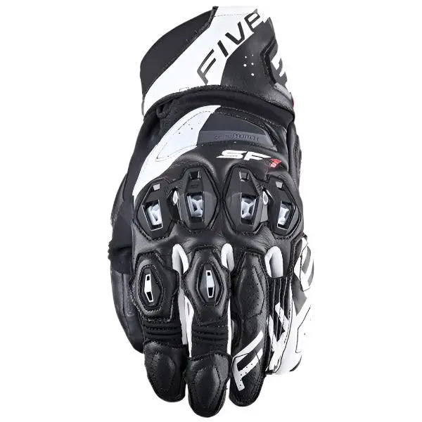 Five SF1 Evo Leather Gloves Black / White - FREE UK Shipping, FREE 365 Day Returns | Moto Central