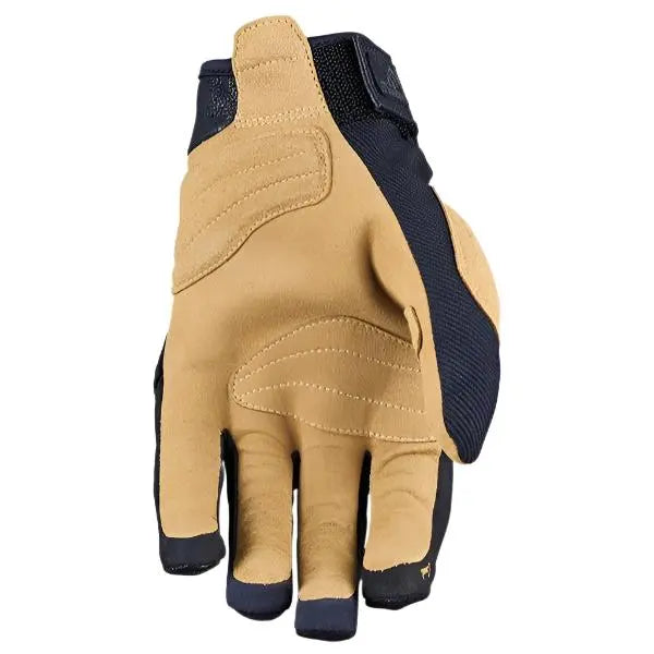 Five Scrambler Textile Gloves Black / Tan - FREE UK Shipping, FREE 365 Day Returns | Moto Central