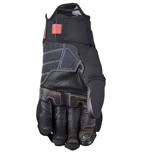 Five TFX1 Airflow Short Leather Gloves Black / Red - FREE UK Shipping, FREE 365 Day Returns | Moto Central