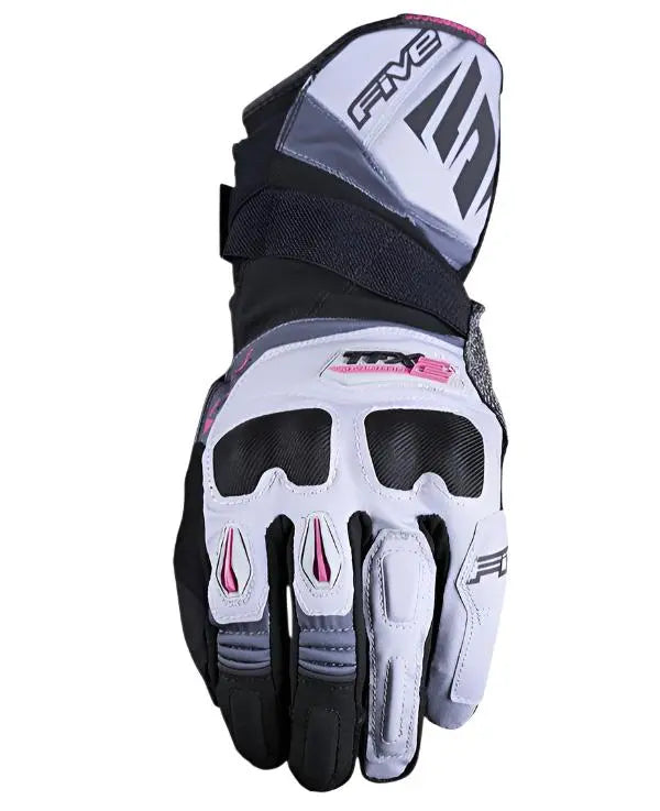 Five TFX2 Waterproof Ladies Textile Gloves Grey / Pink - FREE UK Shipping, FREE 365 Day Returns | Moto Central