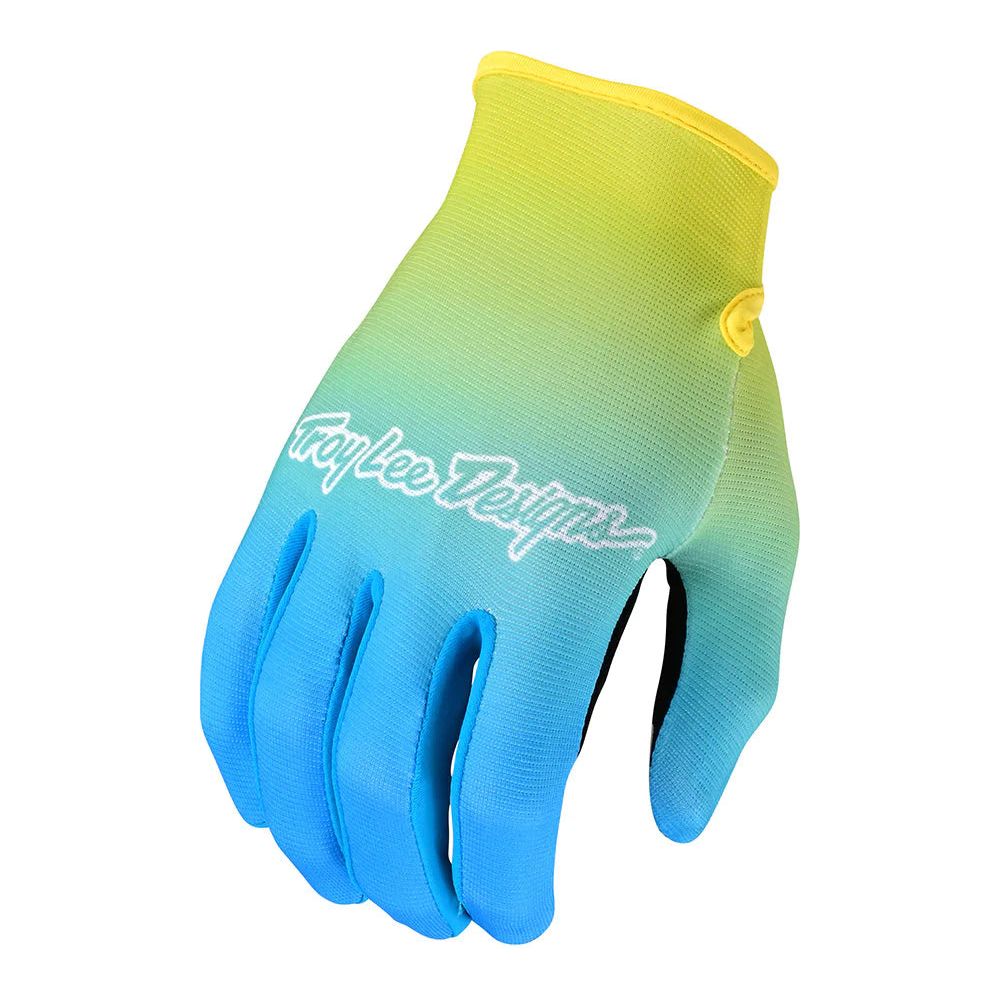 Troy Lee Designs Flowline Textile Gloves Faze Blue / Yellow