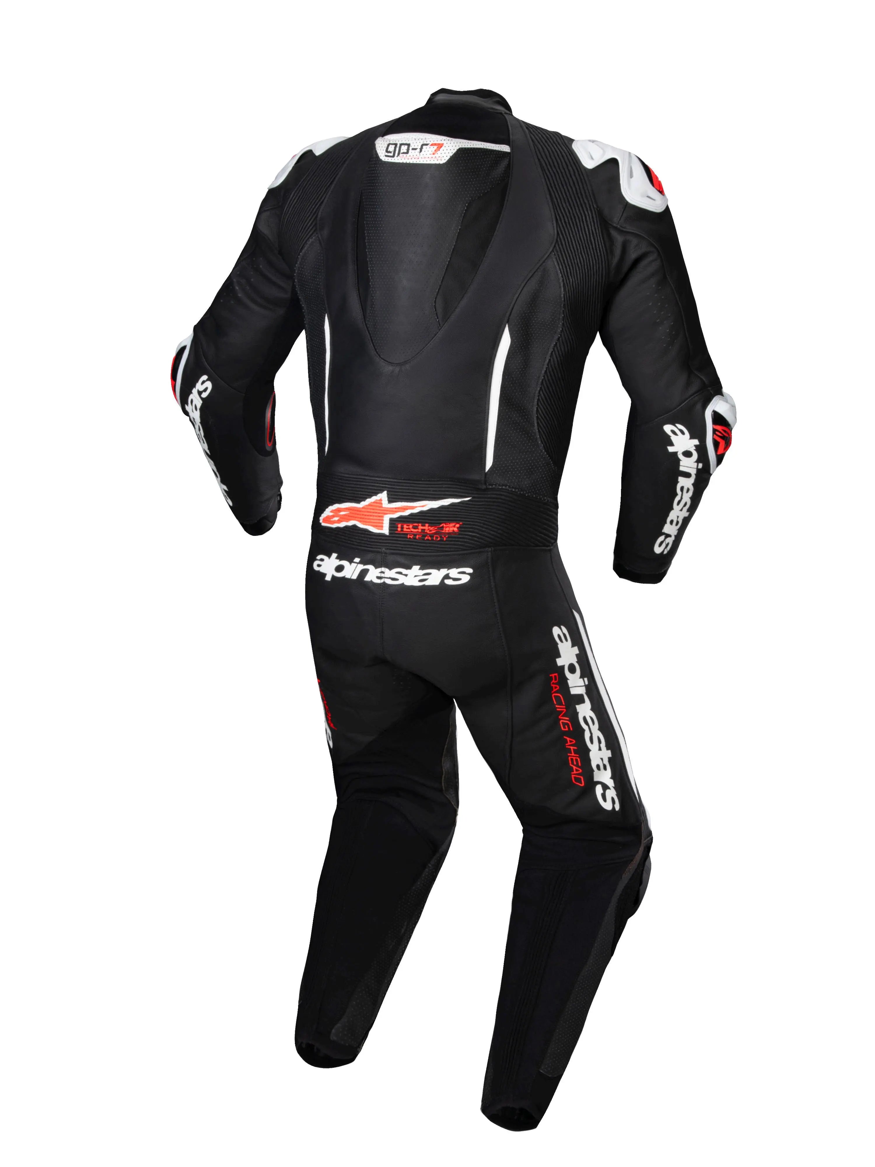 Alpinestars GP-R7 One Piece Leather Suit Black / White / Fluo Red  - FREE UK Shipping, FREE 365 Day Returns | Moto Central