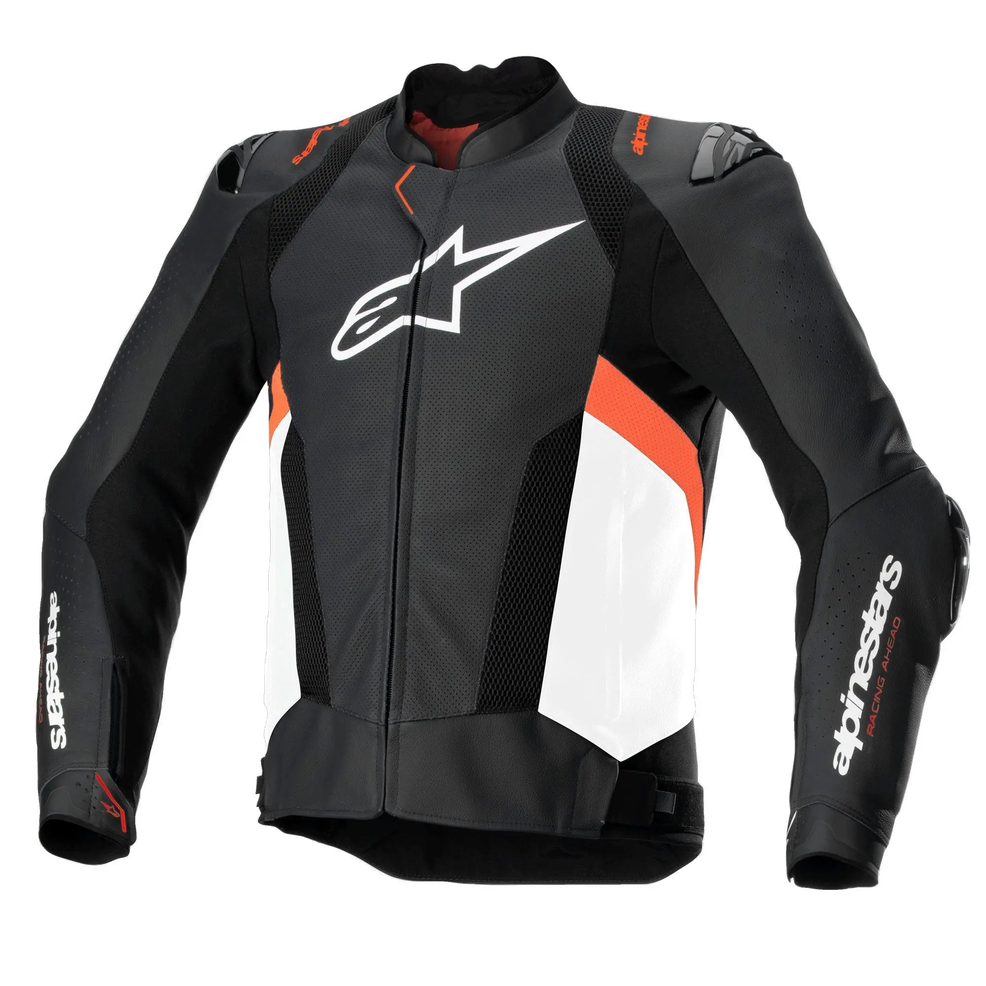 Alpinestars Missile V3 Airflow Leather Jacket Black / White / Fluo Red  - FREE UK Shipping, FREE 365 Day Returns | Moto Central