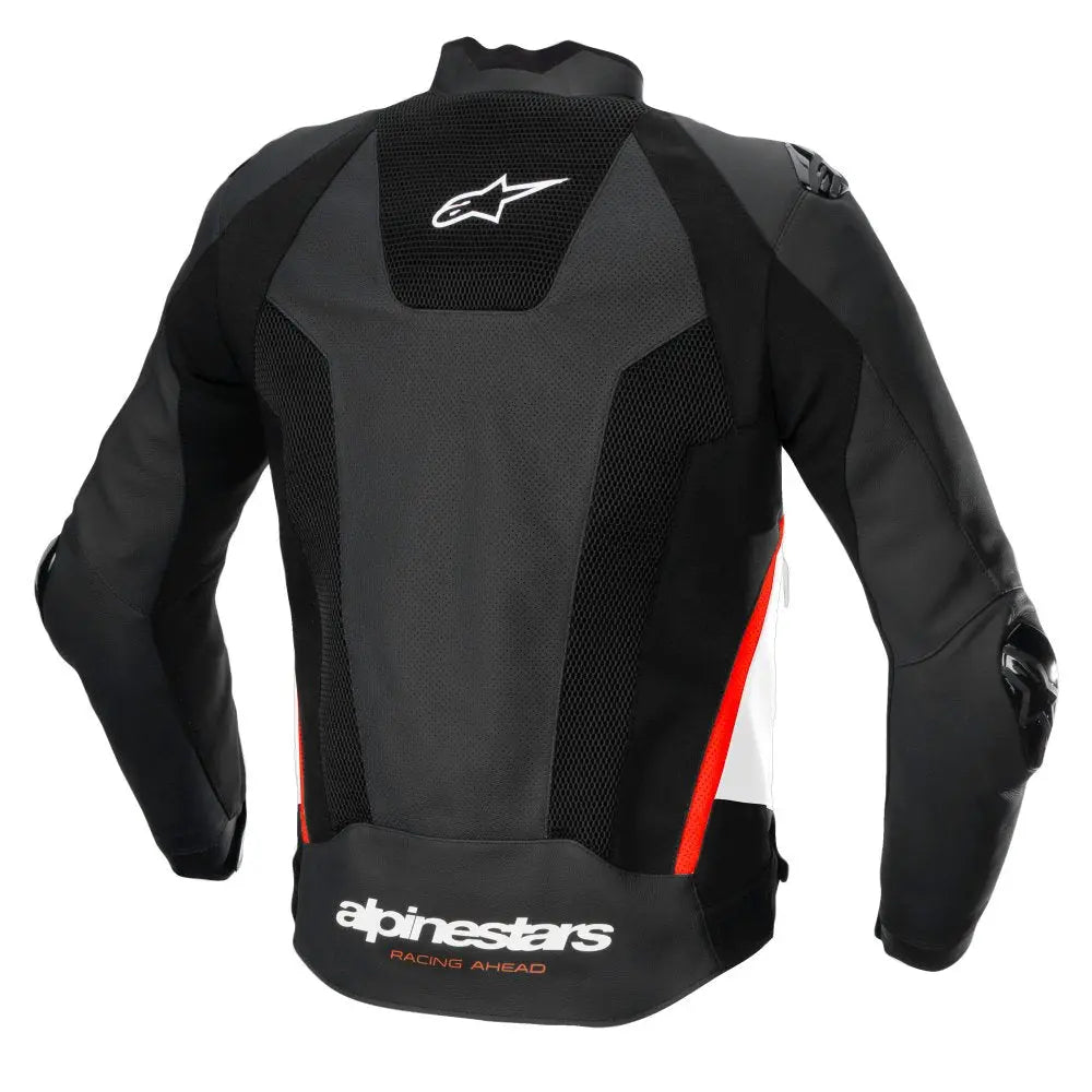 Alpinestars Missile V3 Airflow Leather Jacket Black / White / Fluo Red  - FREE UK Shipping, FREE 365 Day Returns | Moto Central