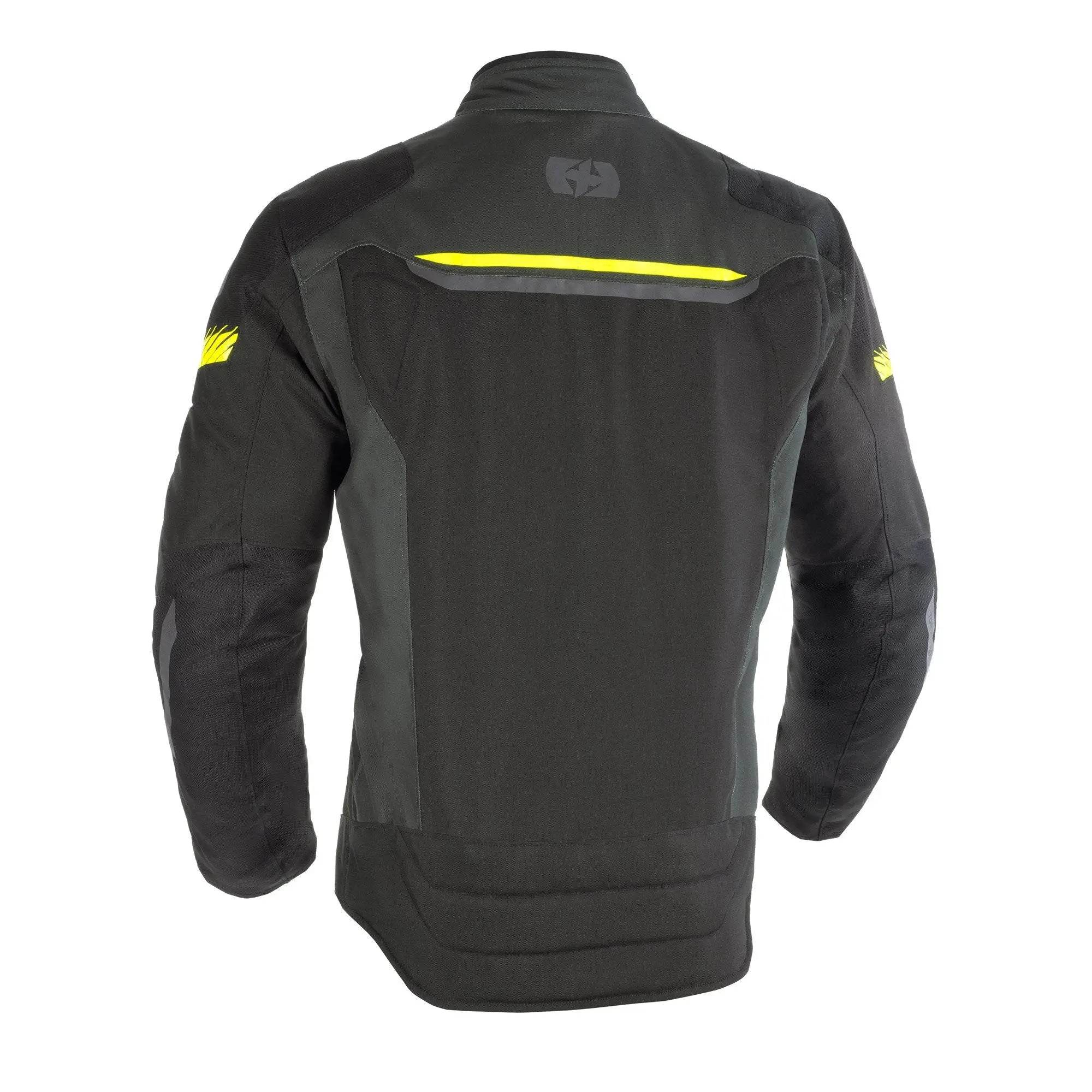 Oxford Toronto 1.0 D2D Textile Jacket Black / Green / Fluo Yellow  - FREE UK Shipping, FREE 365 Day Returns | Moto Central