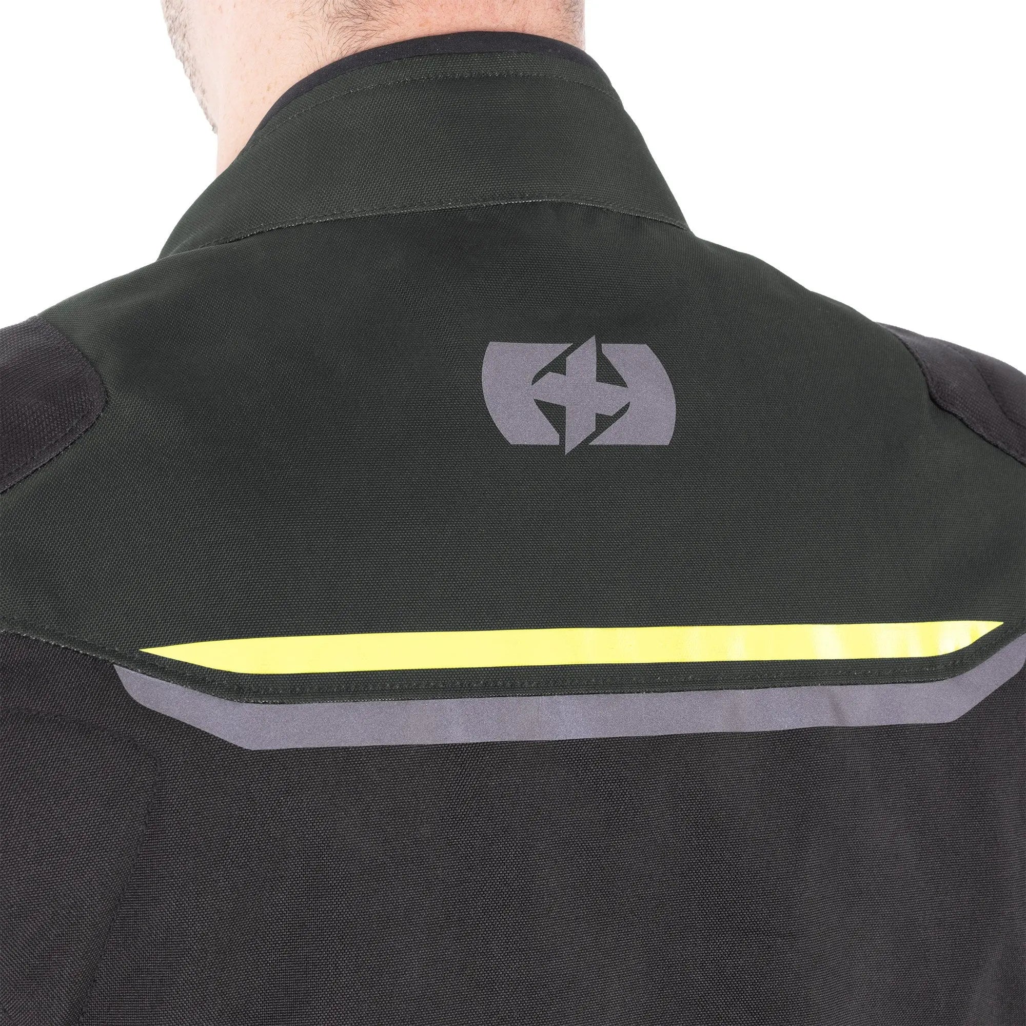 Oxford Toronto 1.0 D2D Textile Jacket Black / Green / Fluo Yellow  - FREE UK Shipping, FREE 365 Day Returns | Moto Central