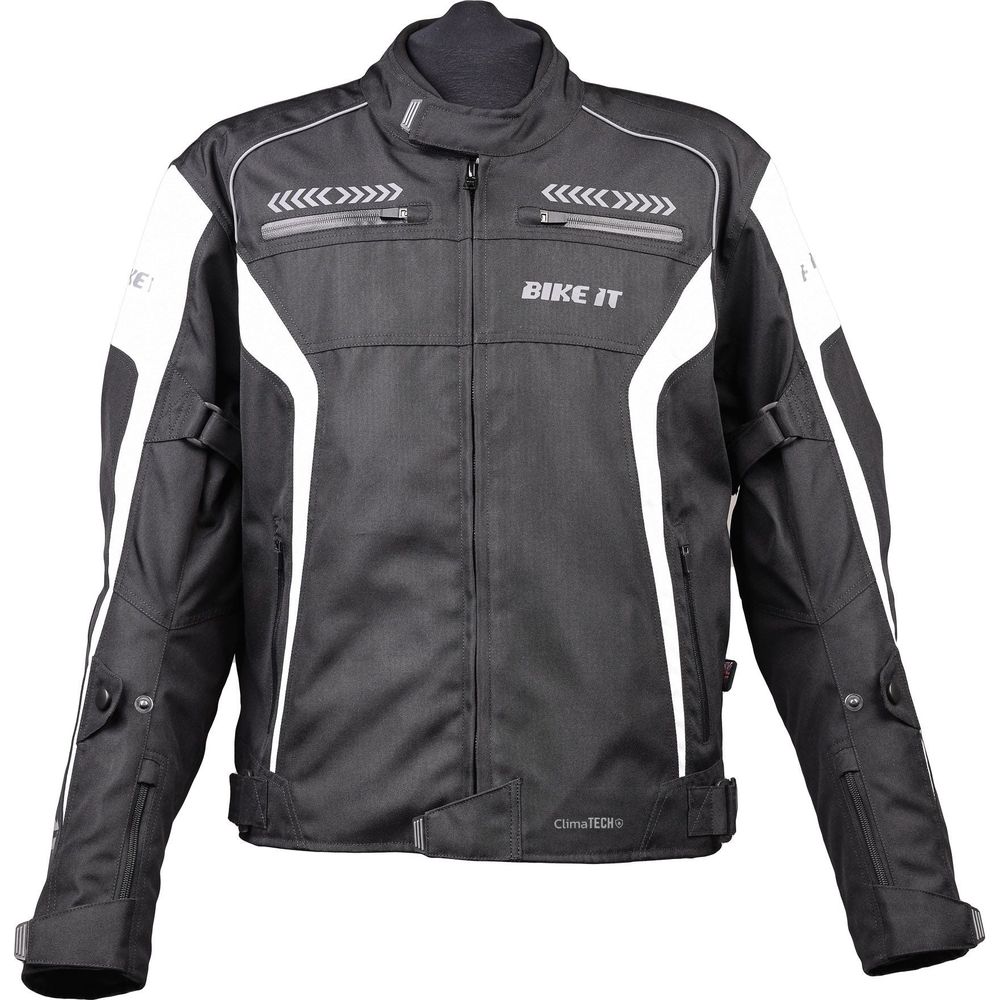 Bike It Flux Sports Motorcycle Jacket Black / White