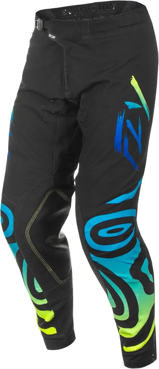 Fly Racing Evolution? DST Trouser Zen Black / Blue / Yellow - FREE UK Delivery, FREE 365 Day Returns | Moto Central