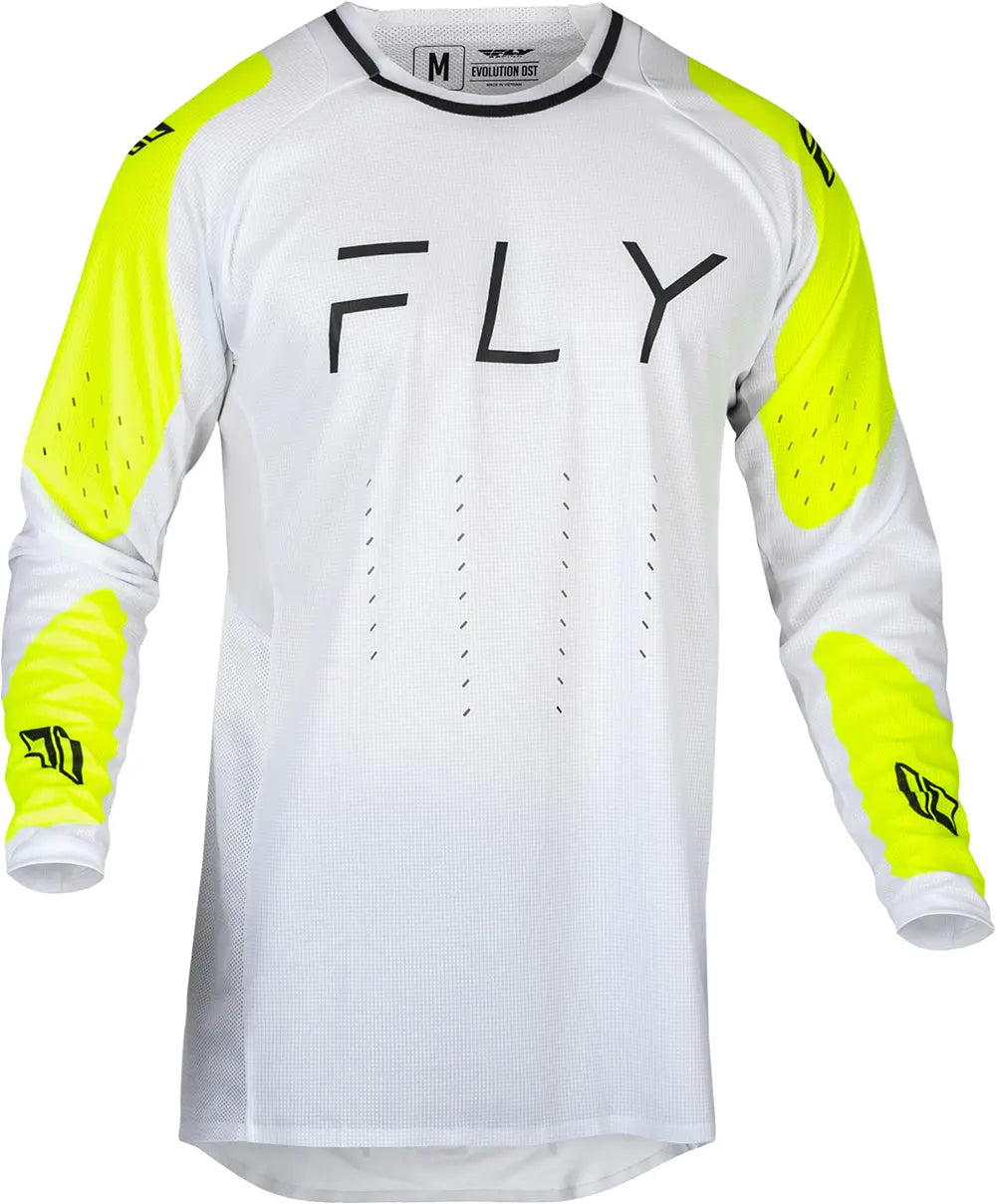 Fly Racing Evolution MX Jersey White / Fluo Yellow - FREE UK Delivery, FREE 365 Day Returns | Moto Central