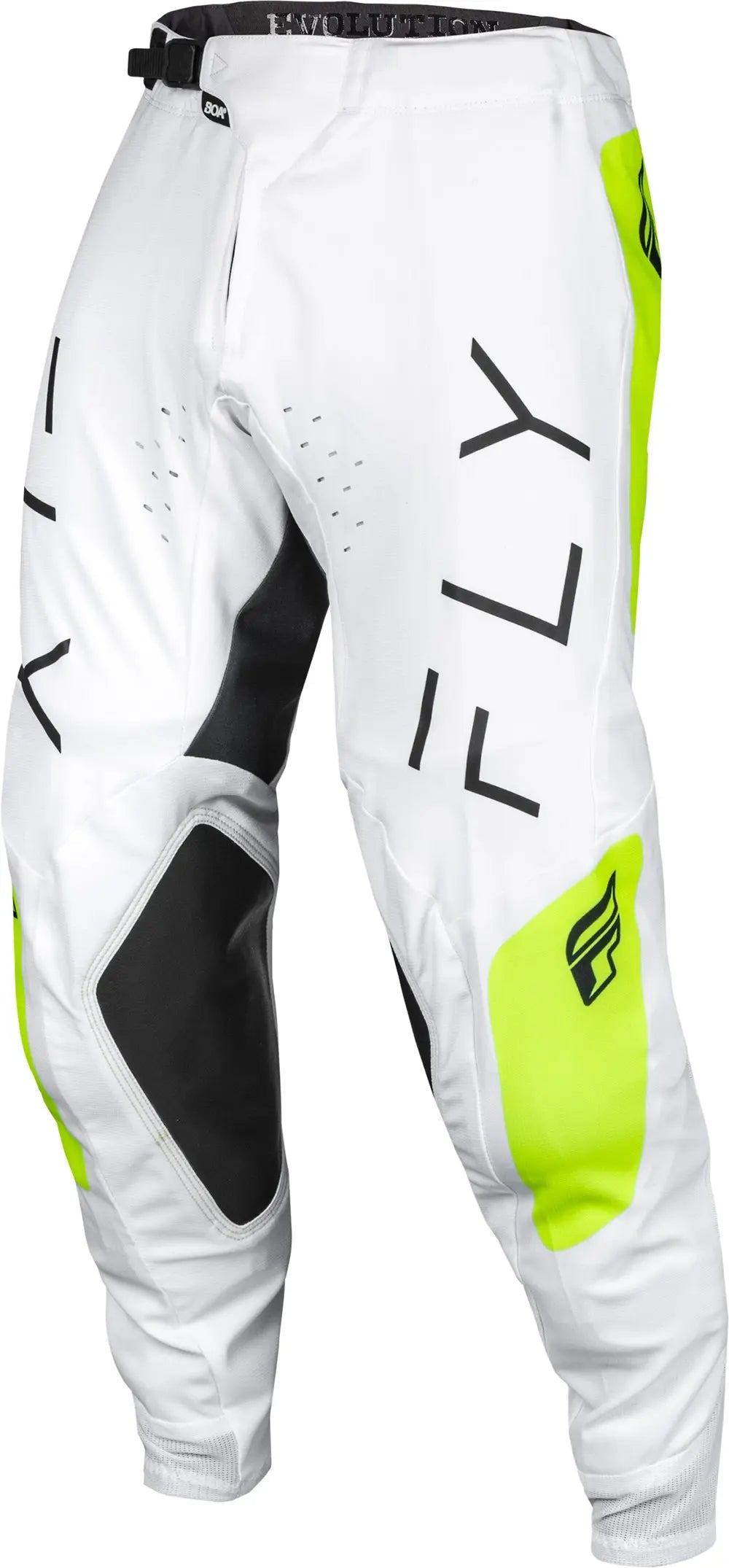 Fly Racing Evolution MX Trouser White / Fluo Yellow - FREE UK Delivery, FREE 365 Day Returns | Moto Central