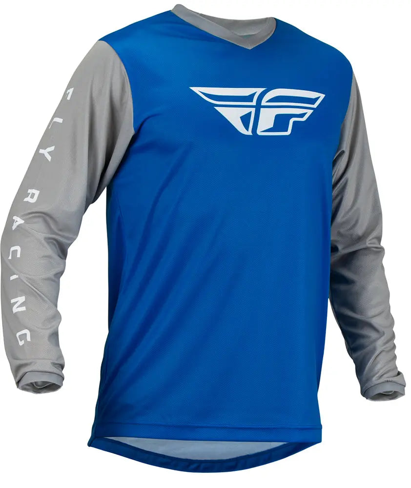 Fly Racing F-16 MX Jersey Blue / Grey - FREE UK Delivery, FREE 365 Day Returns | Moto Central