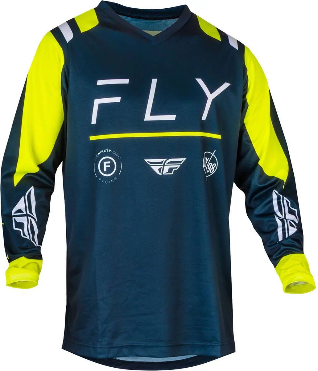 Fly Racing F-16 MX Jersey Navy / Hi-Vis - FREE UK Delivery, FREE 365 Day Returns | Moto Central