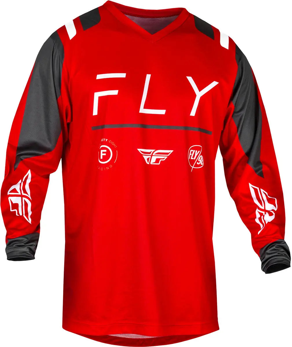 Fly Racing F-16 MX Jersey Red / Charcoal - FREE UK Delivery, FREE 365 Day Returns | Moto Central