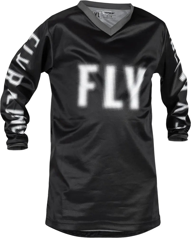 Fly Racing F-16 Youth MX Jersey Black / White - FREE UK Delivery, FREE 365 Day Returns | Moto Central