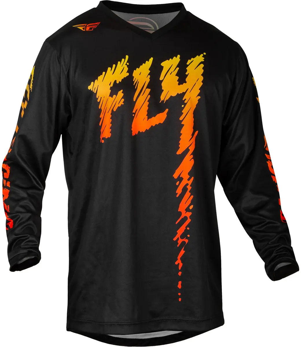 Fly Racing F-16 Youth MX Jersey Black / Yellow / Orange - FREE UK Delivery, FREE 365 Day Returns | Moto Central