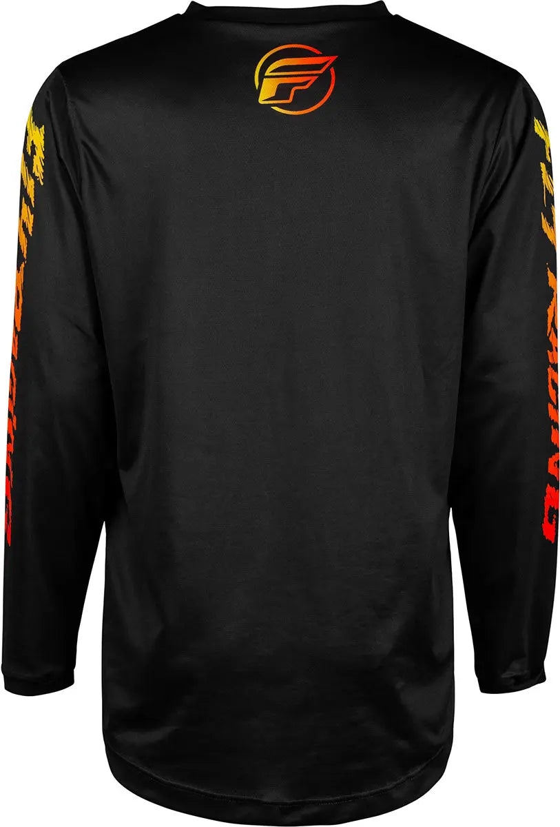 Fly Racing F-16 Youth MX Jersey Black / Yellow / Orange - FREE UK Delivery, FREE 365 Day Returns | Moto Central