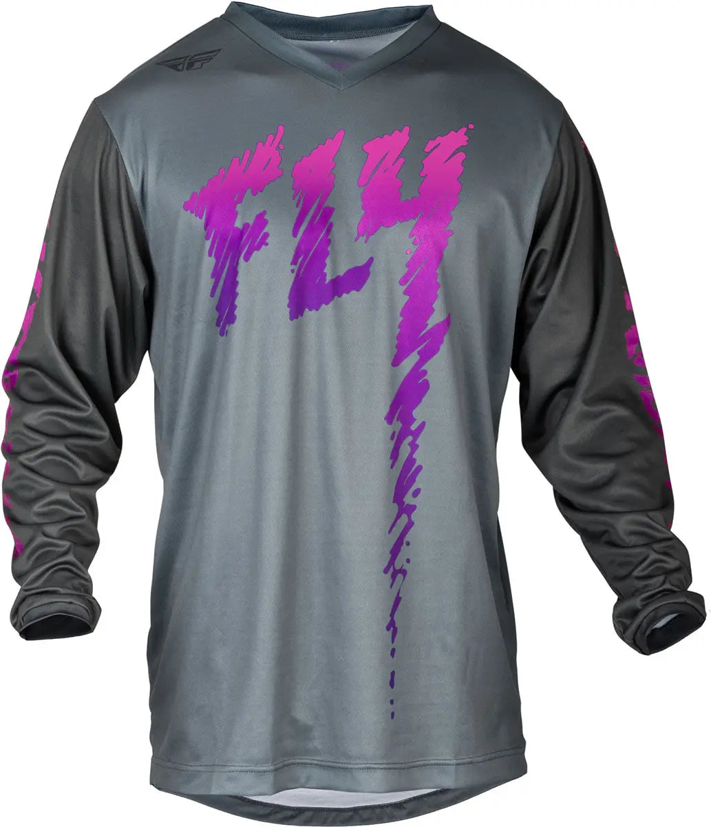 Fly Racing F-16 Youth MX Jersey Grey / Pink - FREE UK Delivery, FREE 365 Day Returns | Moto Central