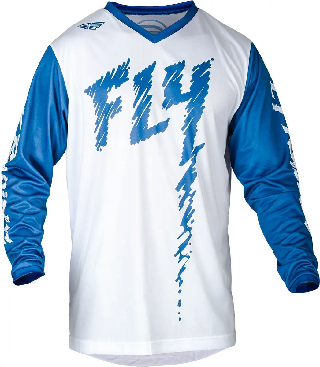 Fly Racing F-16 Youth MX Jersey True Blue / White - FREE UK Delivery, FREE 365 Day Returns | Moto Central