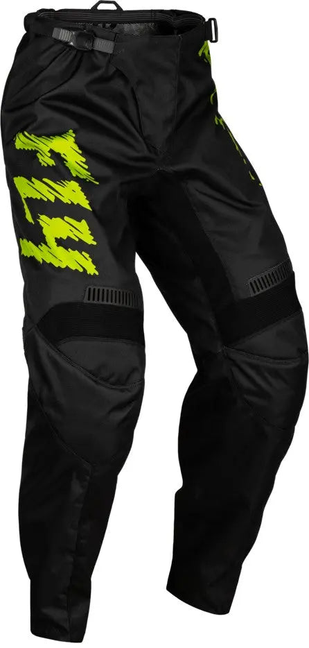 Fly Racing F-16 Youth MX Trouser Black / Neon Green - FREE UK Delivery, FREE 365 Day Returns | Moto Central