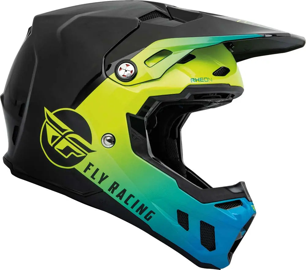 Fly Racing Formula CC Helmet Centrum Black / Blue / Fluo Yellow - FREE UK Delivery, FREE 365 Day Returns | Moto Central