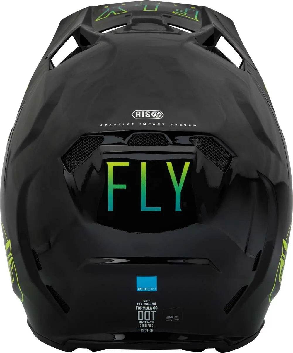 Fly Racing Formula CC Helmet Centrum Black / Blue / Fluo Yellow - FREE UK Delivery, FREE 365 Day Returns | Moto Central