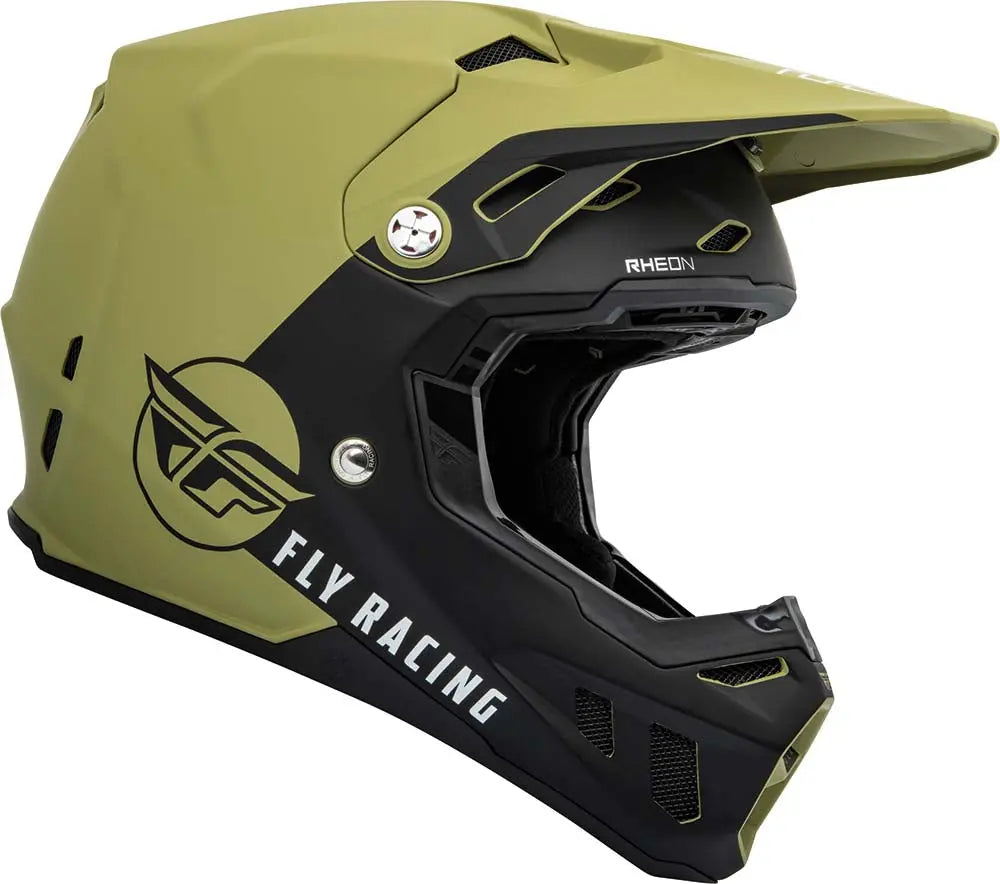 Fly Racing Formula CC Helmet Olive Green / Black - FREE UK Delivery, FREE 365 Day Returns | Moto Central