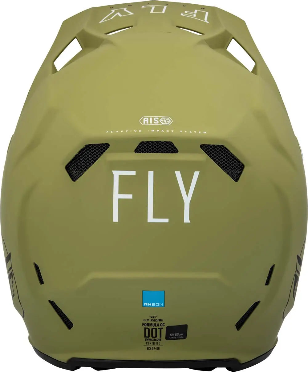 Fly Racing Formula CC Helmet Olive Green / Black - FREE UK Delivery, FREE 365 Day Returns | Moto Central