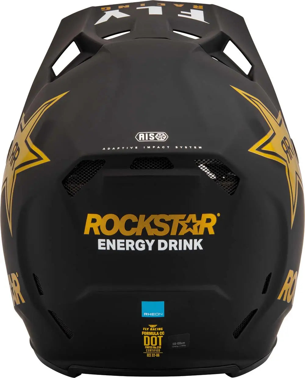 Fly Racing Formula CC Helmet Rockstar Matt Black / Gold - FREE UK Delivery, FREE 365 Day Returns | Moto Central