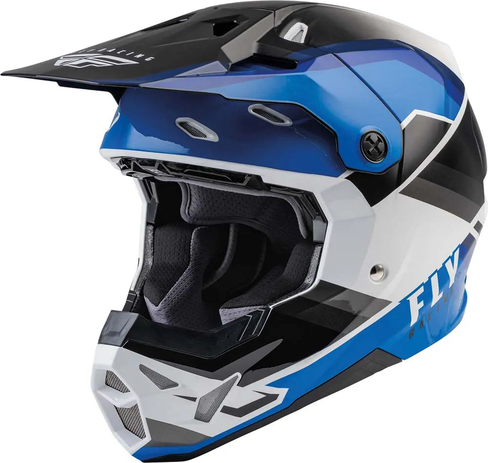 Fly Racing Formula CP Rush Helmet Black / Blue / White - FREE UK Delivery, FREE 365 Day Returns | Moto Central