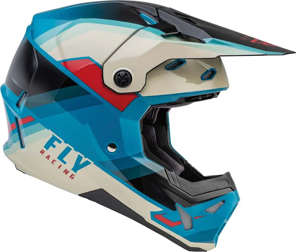 Fly Racing Formula CP Rush Helmet Black / Stone / Dark Teal - FREE UK Delivery, FREE 365 Day Returns | Moto Central