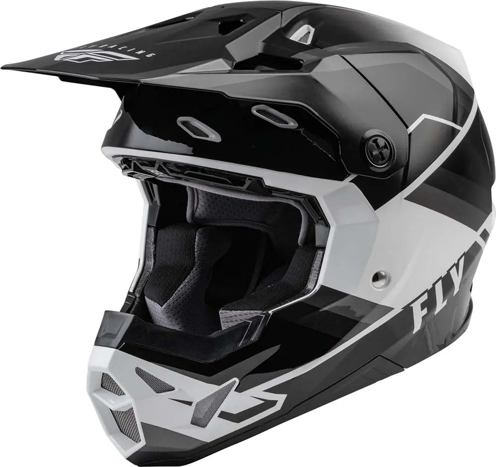 Fly Racing Formula CP Rush Helmet Grey / Black / White - FREE UK Delivery, FREE 365 Day Returns | Moto Central