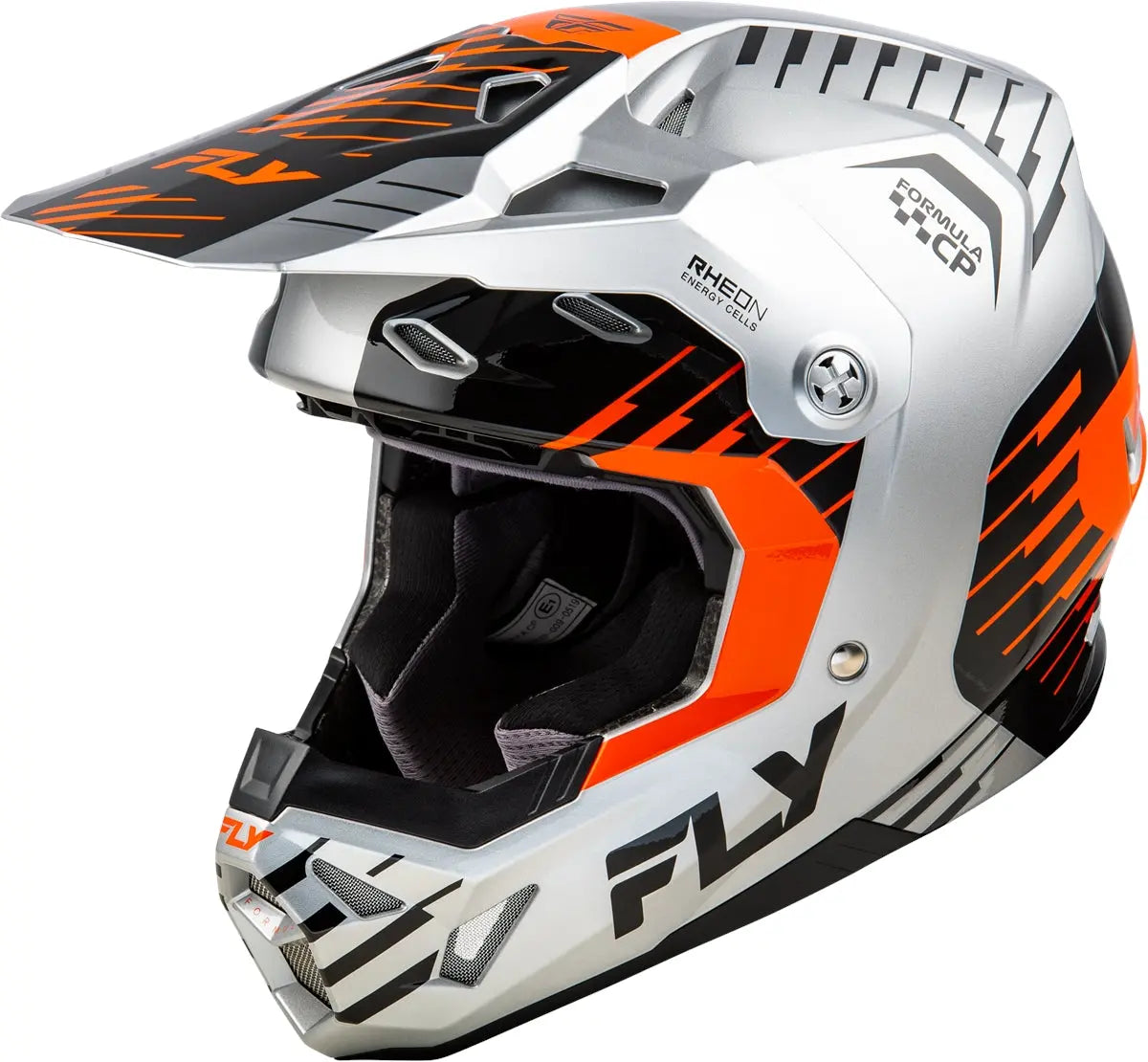 Fly Racing Formula CP Slice Helmet Grey / Orange / Black - FREE UK Delivery, FREE 365 Day Returns | Moto Central