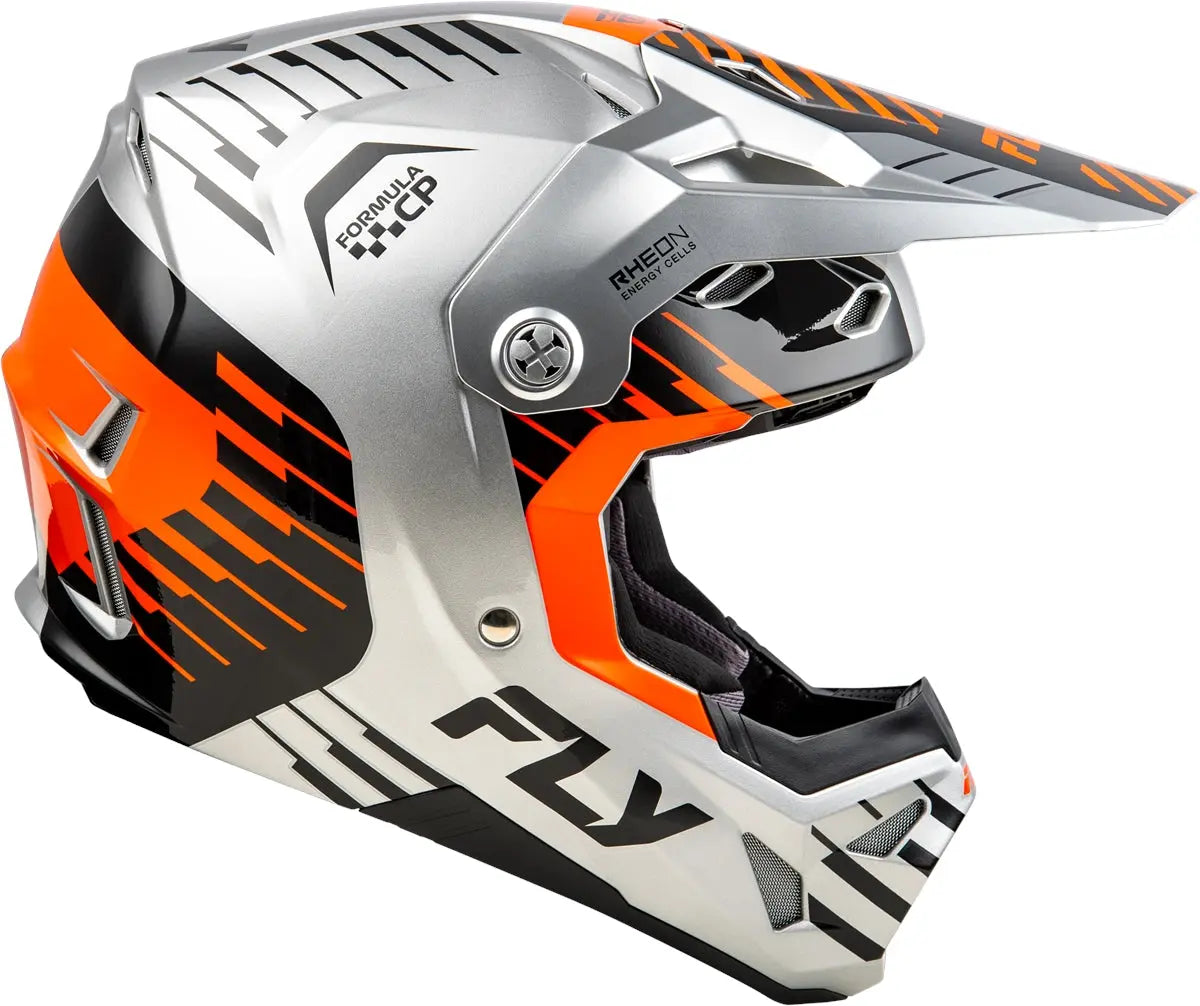 Fly Racing Formula CP Slice Helmet Grey / Orange / Black - FREE UK Delivery, FREE 365 Day Returns | Moto Central