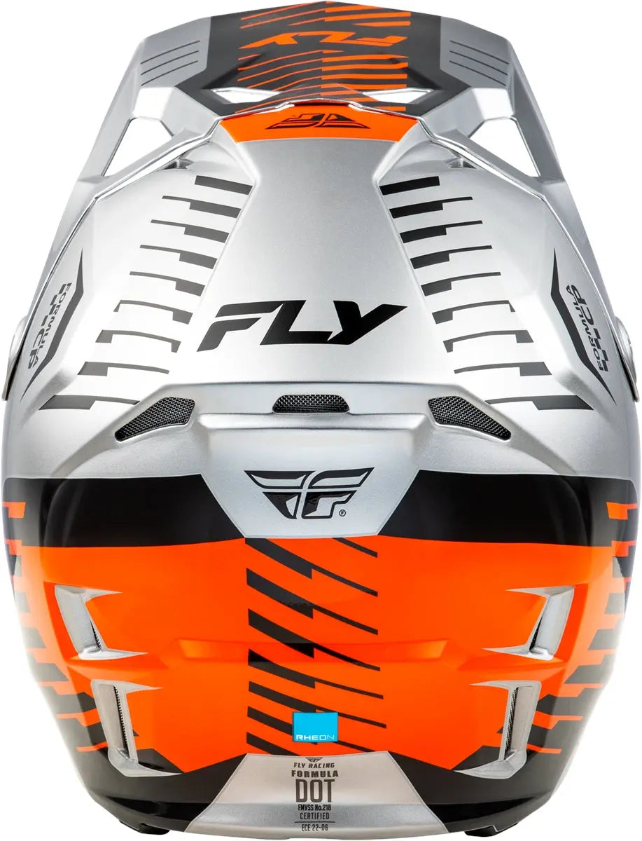 Fly Racing Formula CP Slice Helmet Grey / Orange / Black - FREE UK Delivery, FREE 365 Day Returns | Moto Central