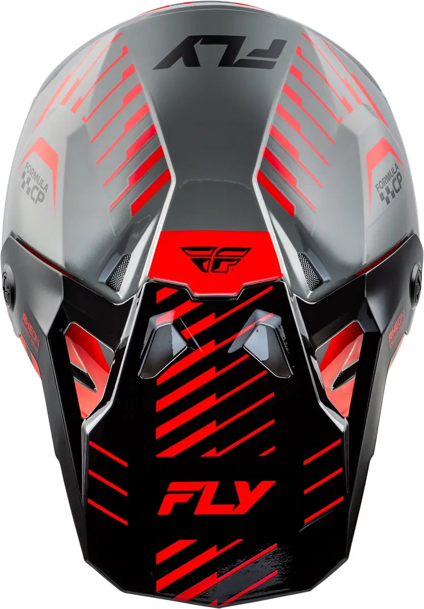 Fly Racing Formula CP Slice Helmet Grey / Red / Black - FREE UK Delivery, FREE 365 Day Returns | Moto Central